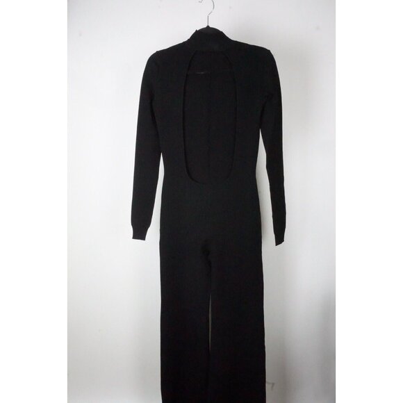 Giorgio Armani Open Back Solid Black Romper Sz 2 US 38 BRAND NEW - Picture 2 of 4